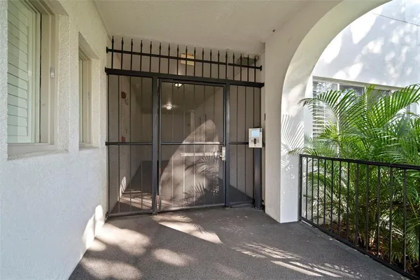 a view of an entryway door