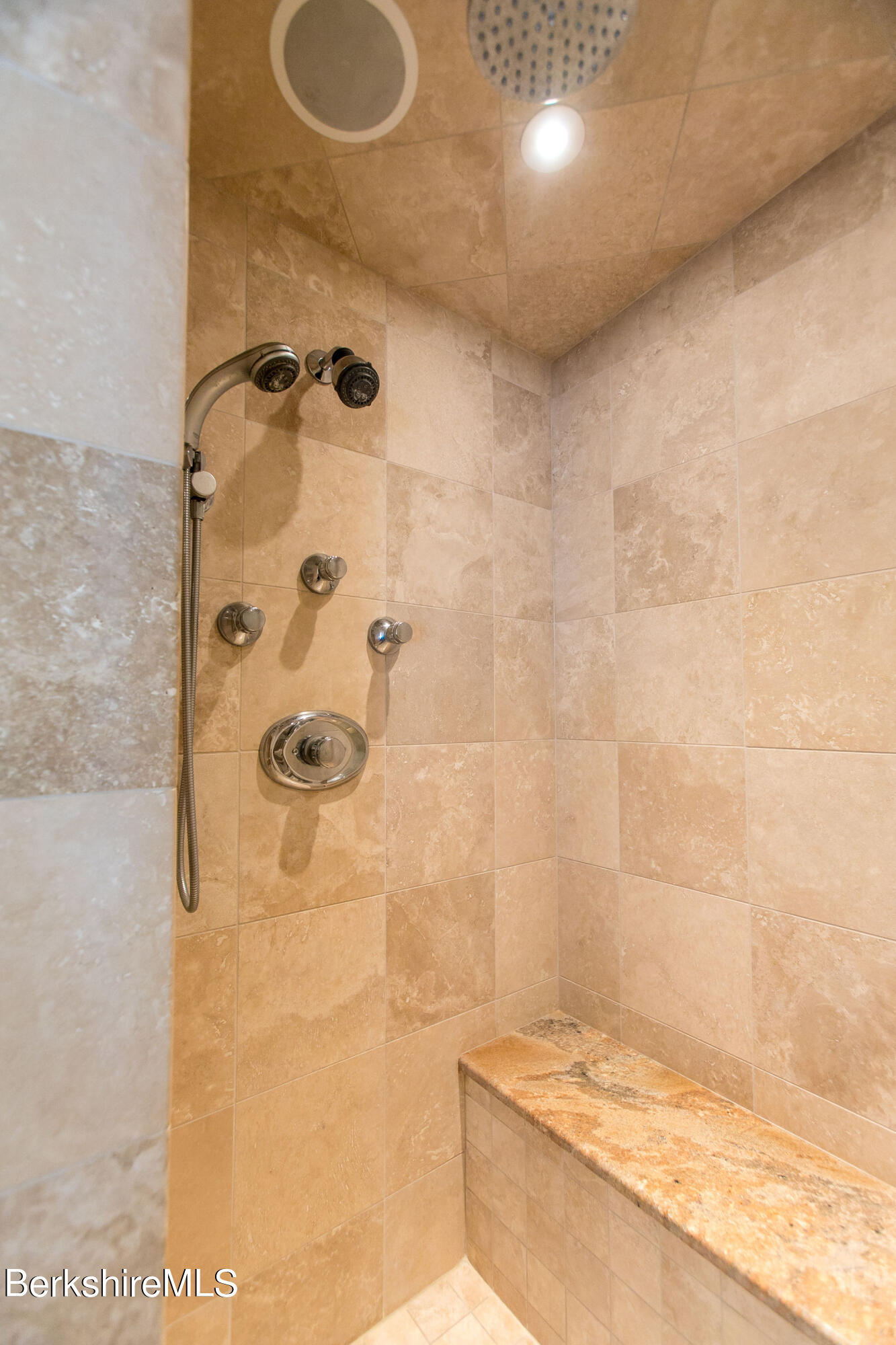 200 Old Stockbridge Road, Unit 3B Lenox, MA 01240 - Photo 16 of 36 a bathroom with a granite countertop shower