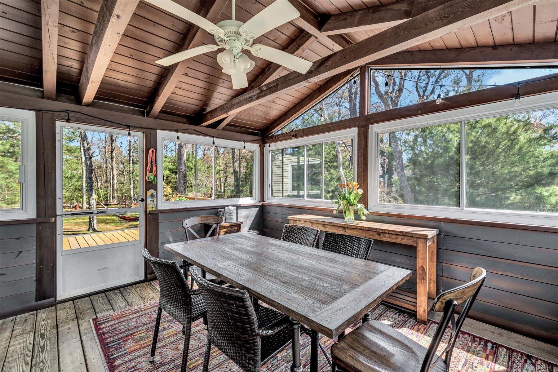 79 Clay Pond Road Monument Beach, MA 02532 - Photo 30 of 46 a view of a dining room with furniture window and outside view