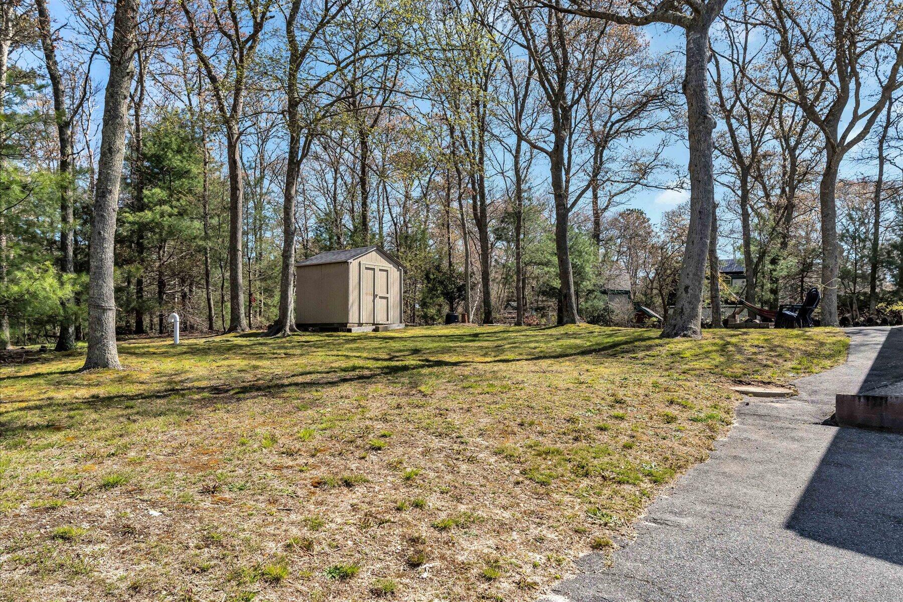 79 Clay Pond Road Monument Beach, MA 02532 - Photo 35 of 46 a view of a yard with trees