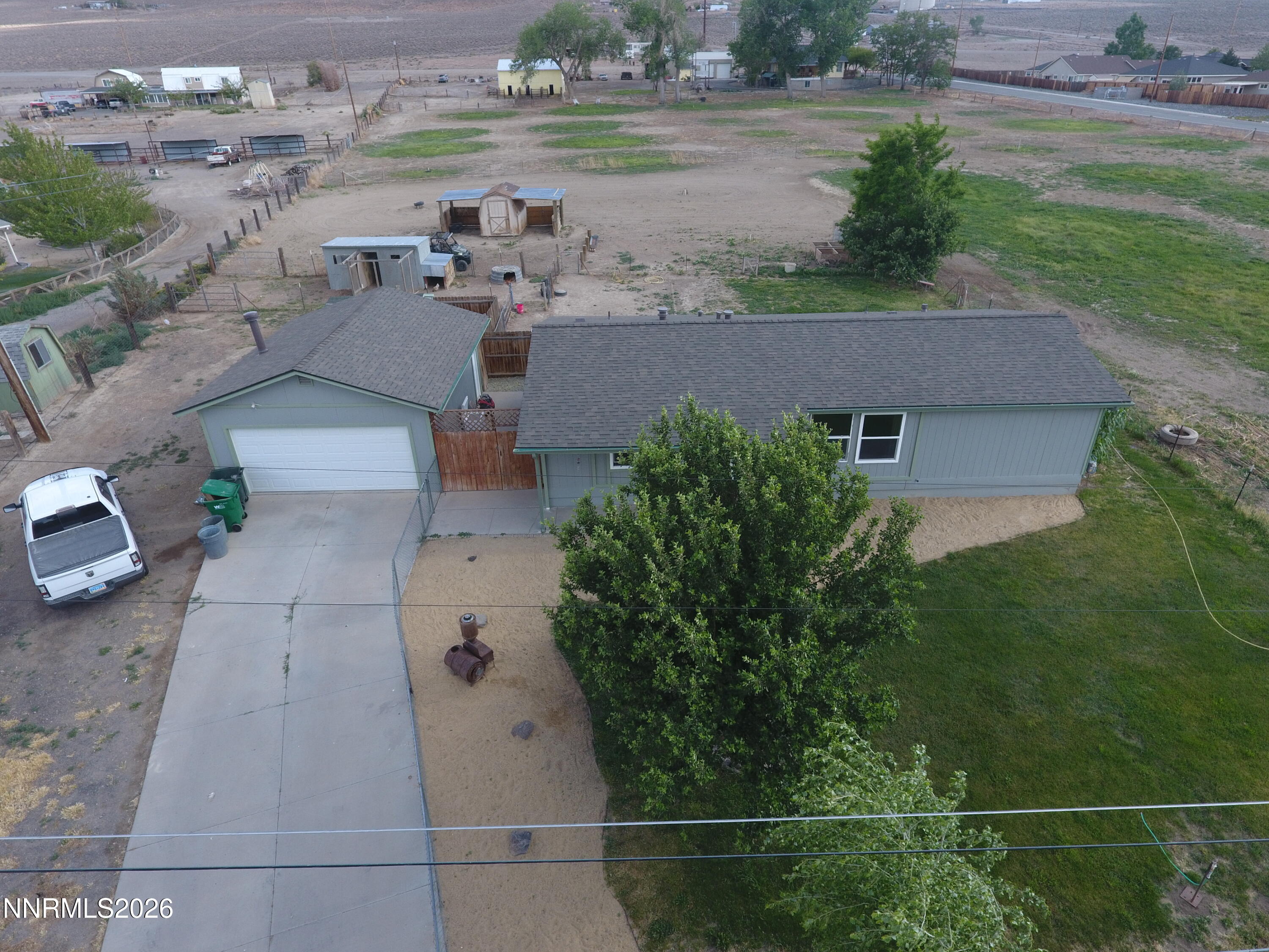 1125 Rancho Road Fernley, NV 89408 - Photo 4 of 47 an aerial view of a house with outdoor space