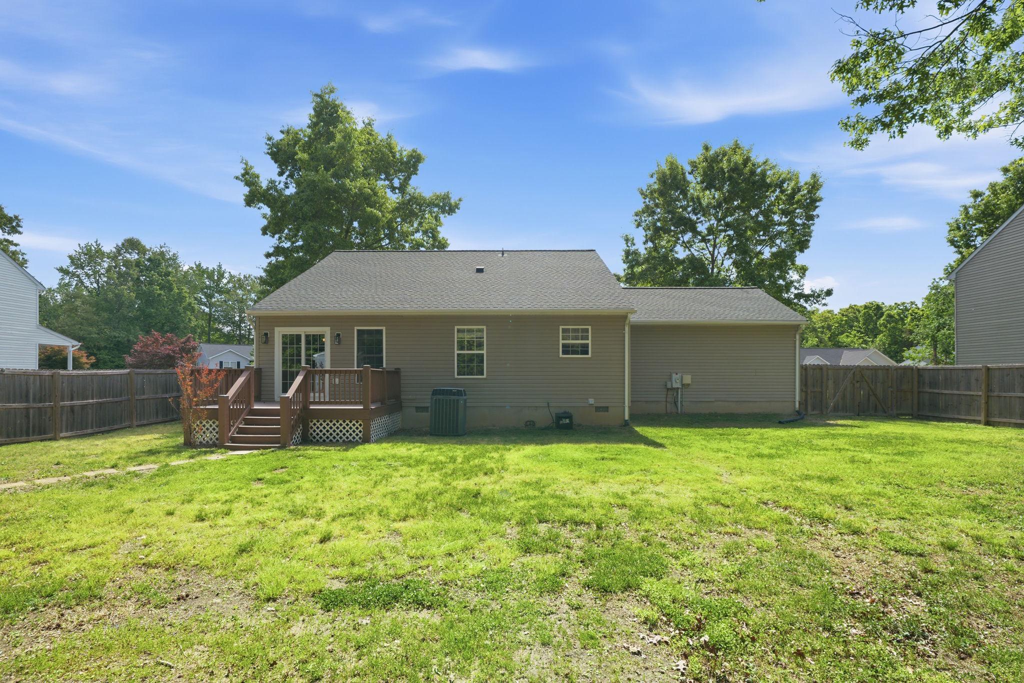 5425 South Branch Road Fredericksburg, VA 22407 - Photo 6 of 11 Spacious and flat backyard with a privacy fence