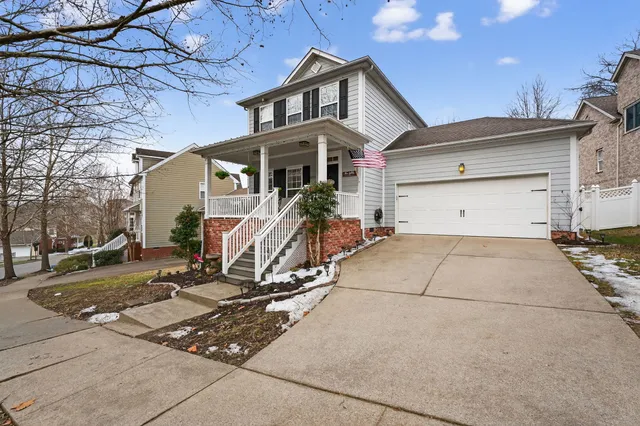 a view of a house with white door