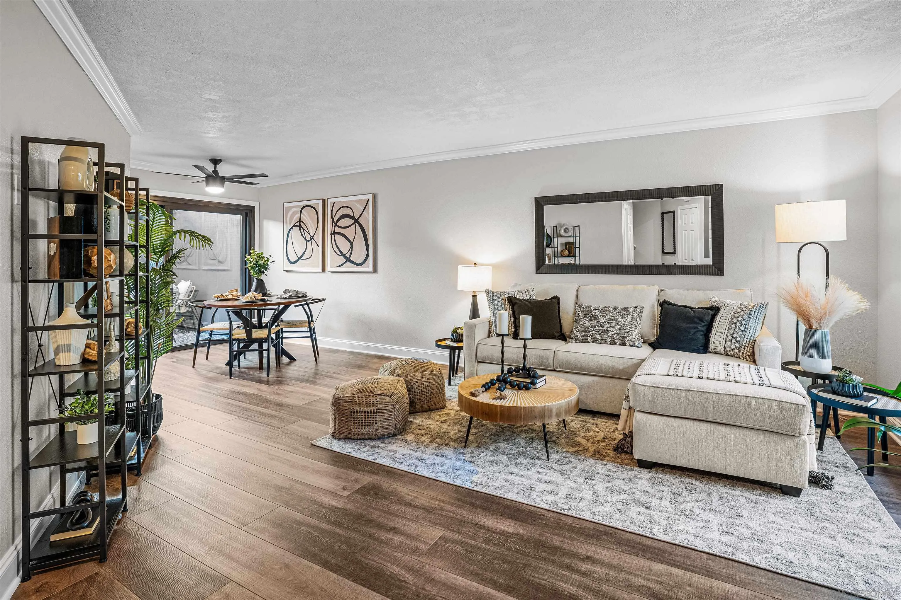 3926 Voltaire Street San Diego, CA 92107 - Photo 4 of 30 a living room with furniture and a wooden floor