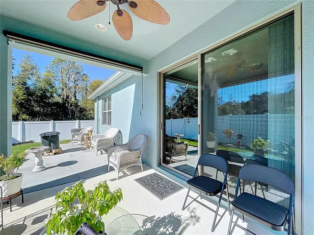 a outdoor space with furniture