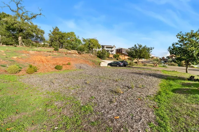 a view of a town with barn