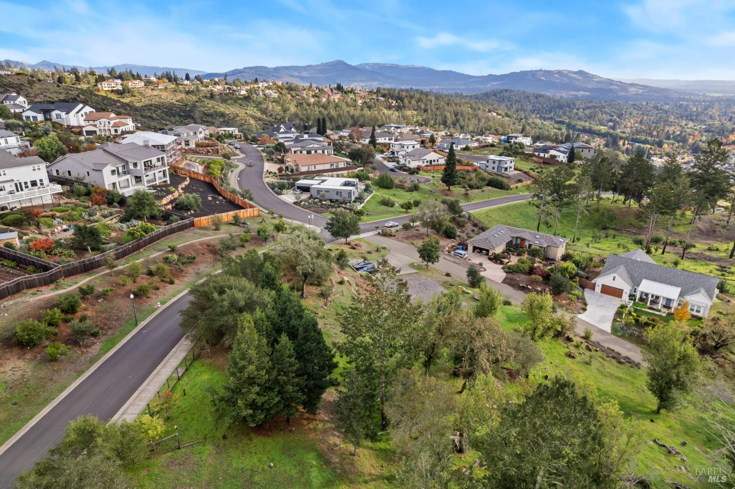 3903 Parker Hill Road Santa Rosa, CA 95404 - Photo 28 of 36 an aerial view of residential houses with outdoor space and trees