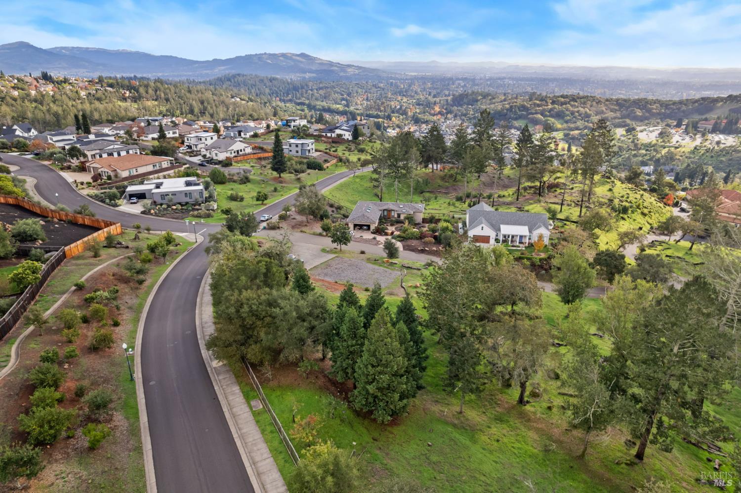 3903 Parker Hill Road Santa Rosa, CA 95404 - Photo 29 of 36 an aerial view of residential house with outdoor space and trees all around