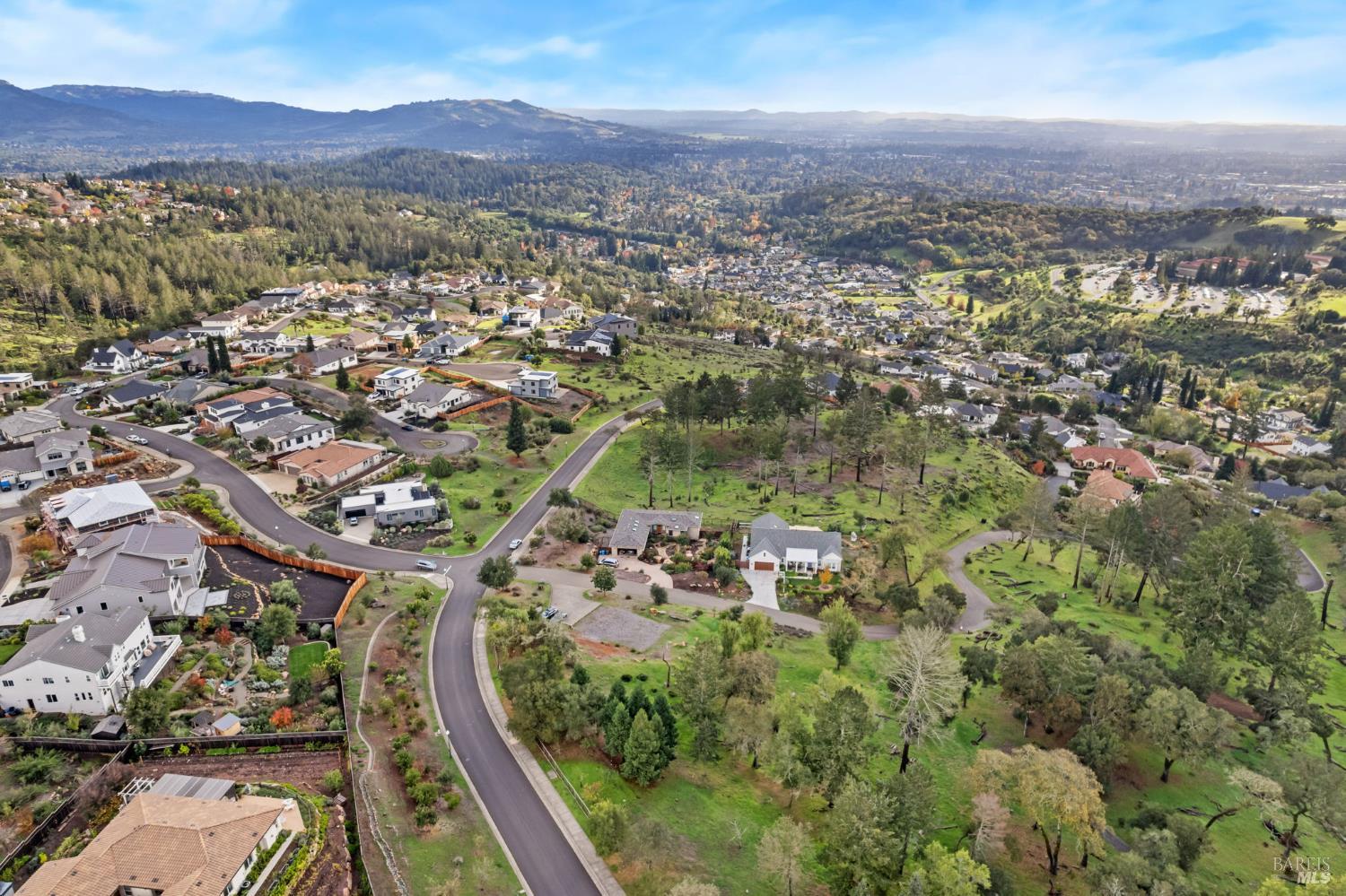 3903 Parker Hill Road Santa Rosa, CA 95404 - Photo 36 of 36 an aerial view of residential houses with outdoor space