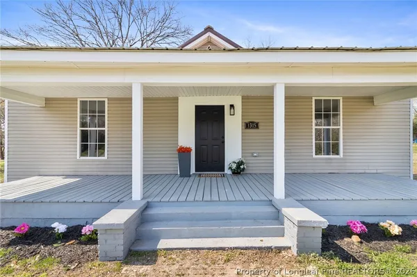 a front view of a house with entryway