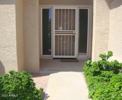 a view of front door