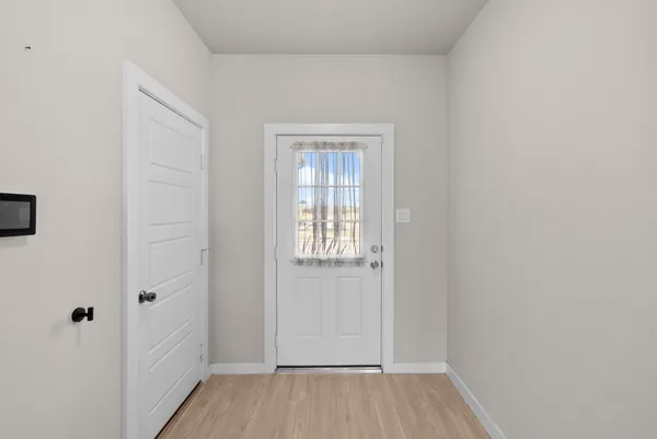 an empty room with a window