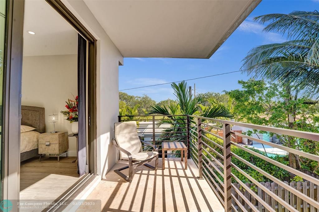 1238 Northeast 17th Avenue, Unit 2 Fort Lauderdale, FL 33304 - Photo 28 of 40 a view of balcony with a potted plant