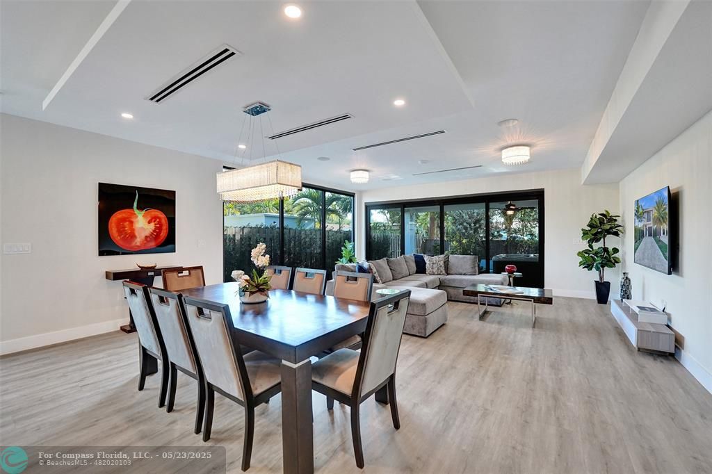 1238 Northeast 17th Avenue, Unit 2 Fort Lauderdale, FL 33304 - Photo 9 of 40 a view of a dining room with furniture window and outside view