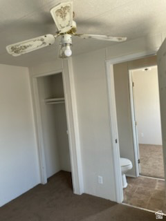 1265 North Corbonville Road, Unit 100 Price, UT 84501 - Photo 10 of 10 Unfurnished bedroom with dark colored carpet, a closet, and ceiling fan
