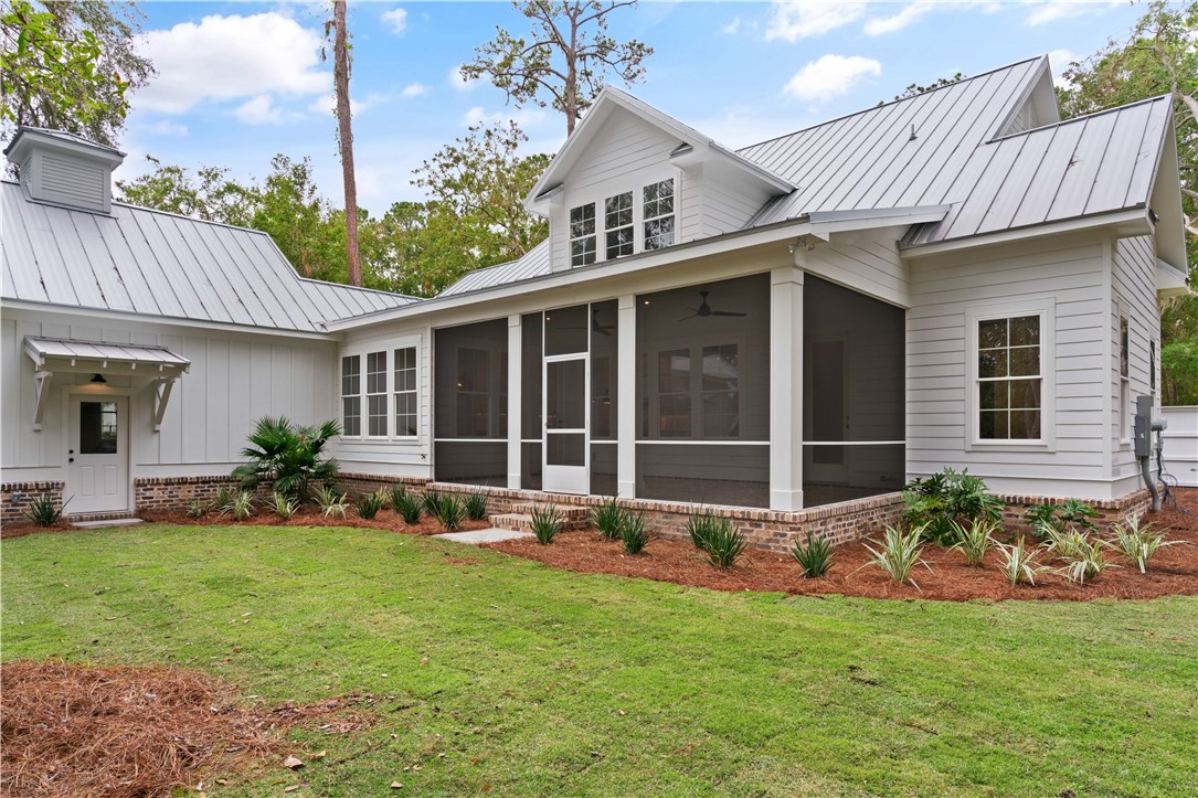 156 Rice Mill St. Simons Island, GA 31522 - Photo 32 of 36 Screened Rear Porch and Garage