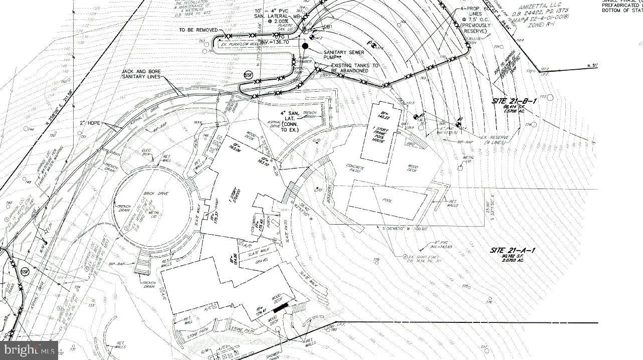 1100 Crest Lane McLean, VA 22101 - Photo 101 of 113 Architectural site plan with detailed layout.