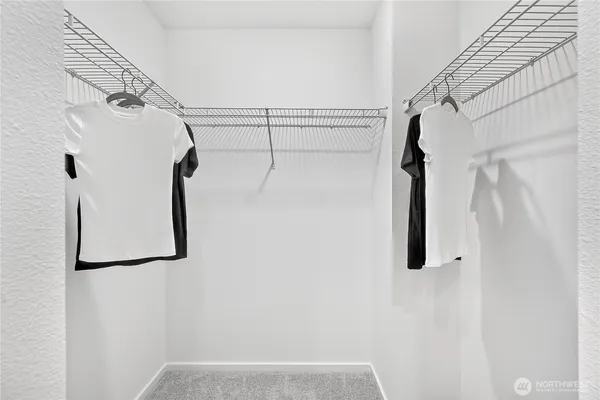 a view of small space with racks on the wall