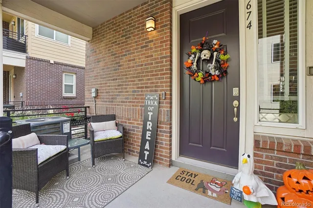 a outdoor space with patio furniture