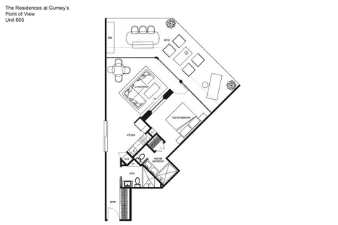 a picture of a bench in a wall