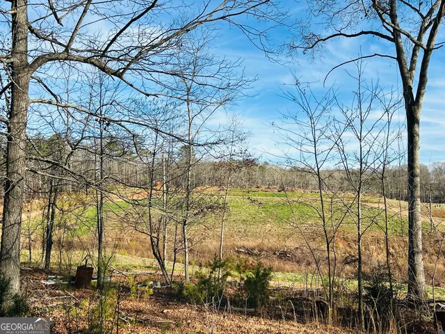 a view of a small house with a yard