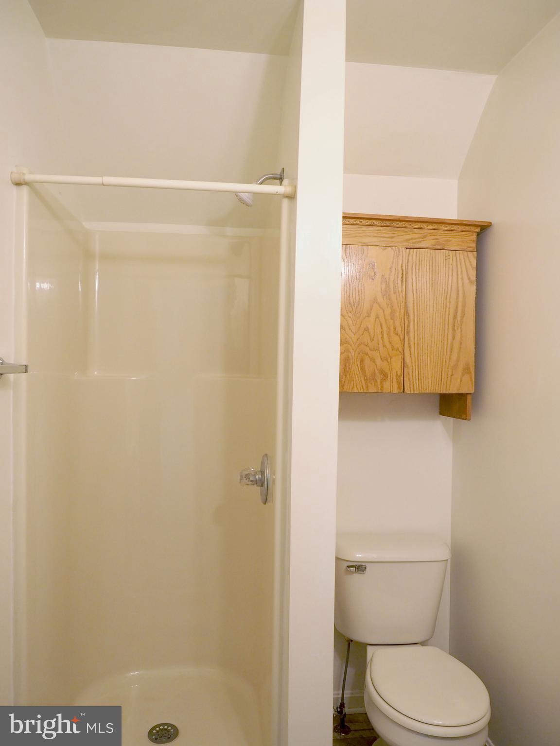 118 Ranson Estates Circle Ranson, WV 25438 - Photo 12 of 15 a white toilet sitting next to a shower curtain