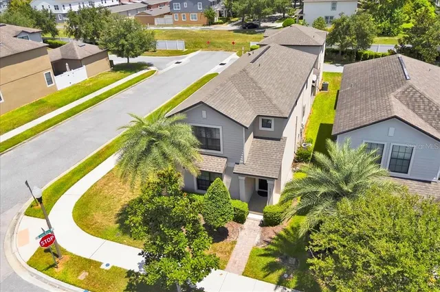 a view of a house with a swimming pool