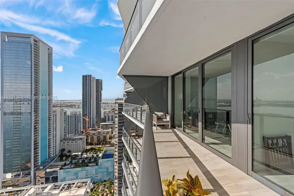 a view of an ocean from a balcony