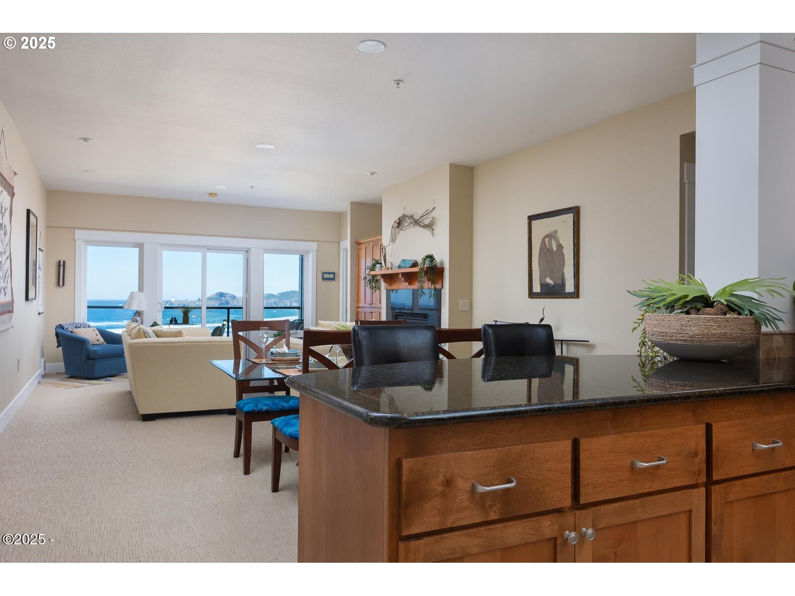1125 Northwest Spring Street, Unit A302 Newport, OR 97365 - Photo 11 of 31 a living room with furniture and a potted plant