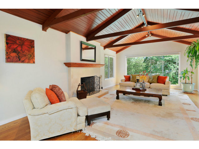 6 Spring Valley Lane Millbrae, CA 94030 - Photo 5 of 25 a living room with furniture and a fireplace