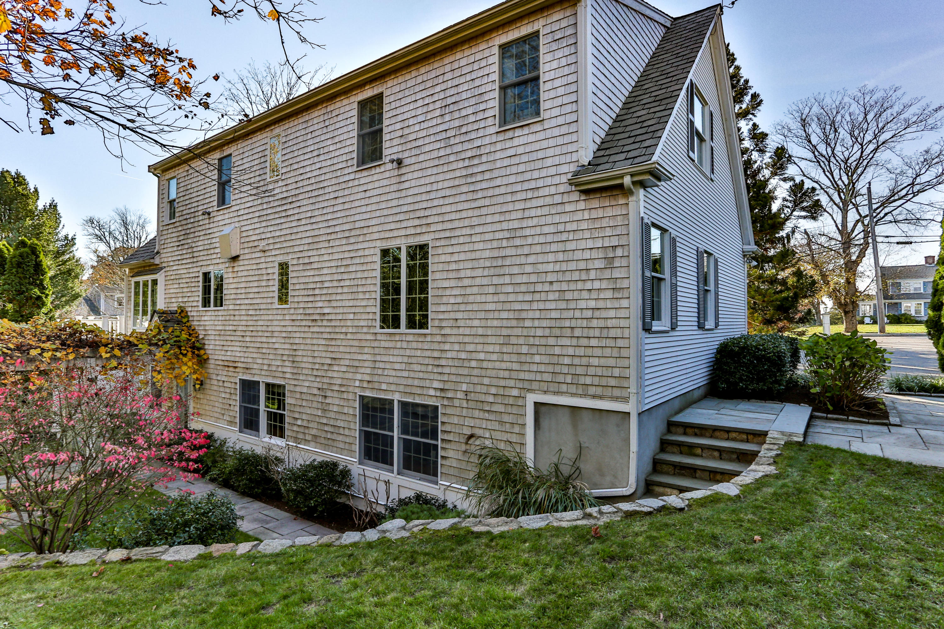 38 Parker Road Osterville, MA 02655 - Photo 50 of 58 a front view of house with a garden