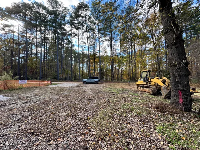 a view of road with trees