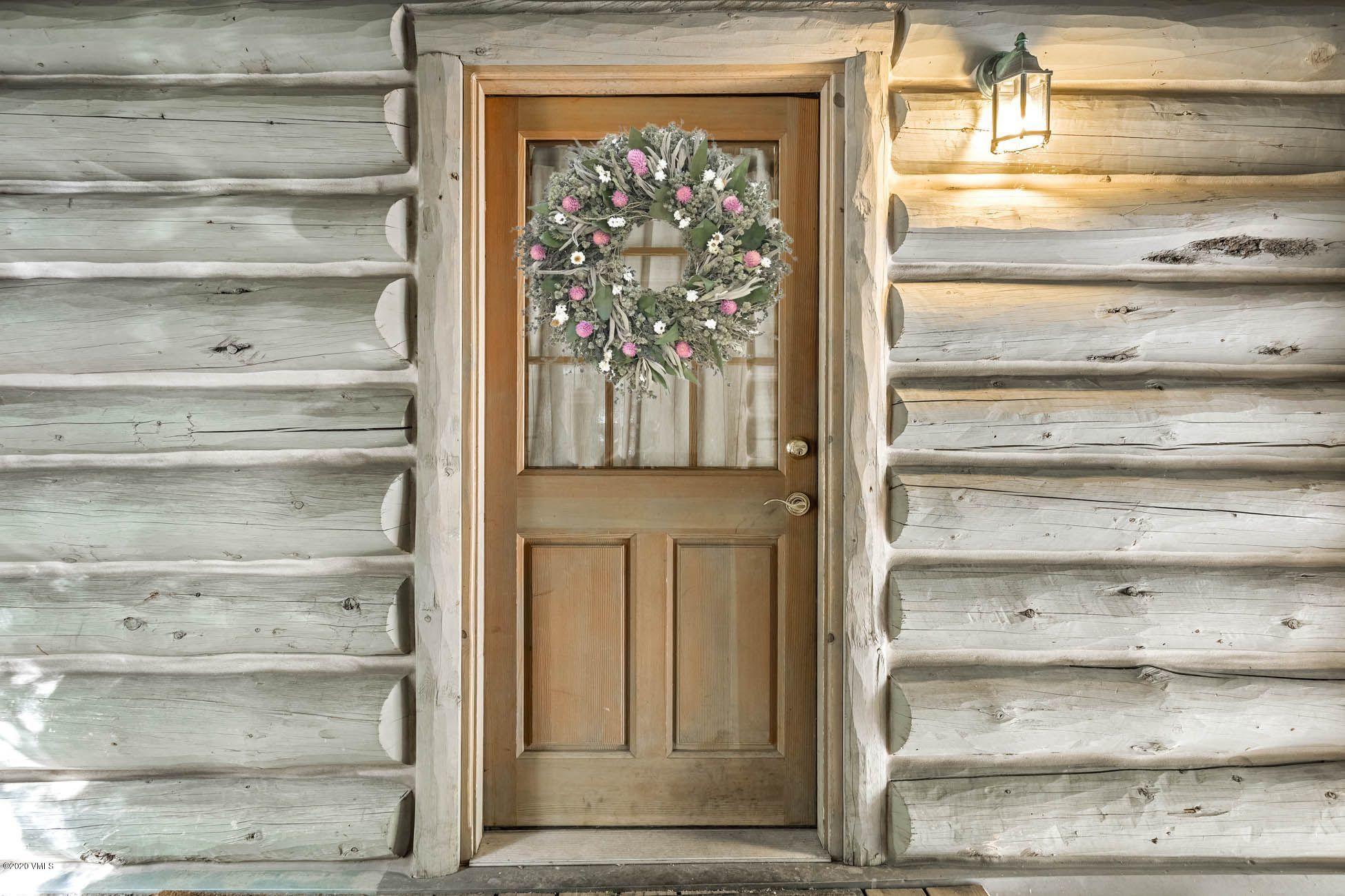 a view of a door