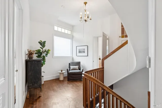 a view of entryway with livingroom and furniture