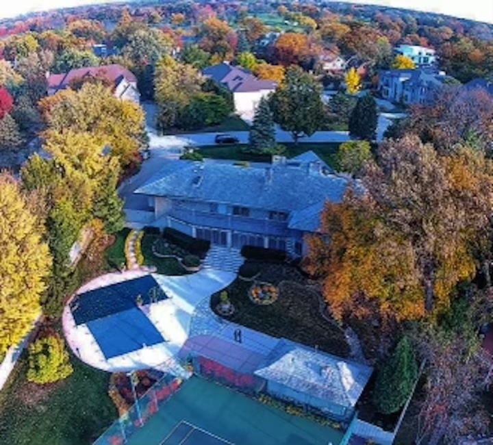 60 Baybrook Lane Oak Brook, IL 60523 - Photo 47 of 50 an aerial view of a house with a yard