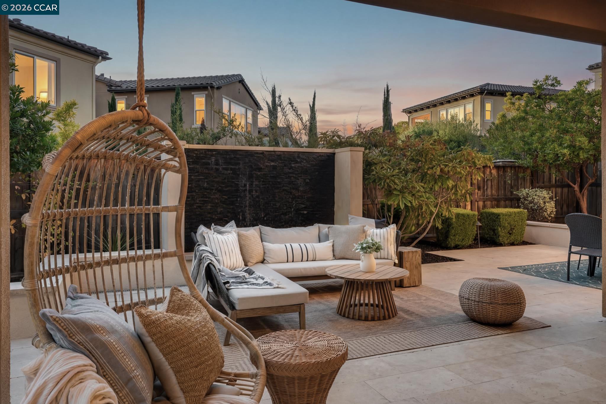 1150 Trumpet Vine Lane San Ramon, CA 94582 - Photo 35 of 45 a view of a patio with couches and potted plants