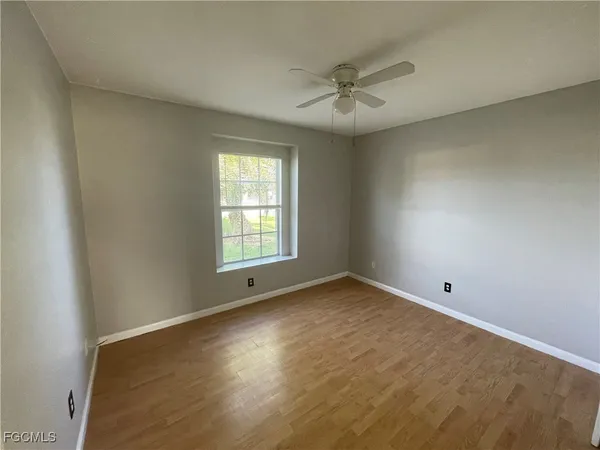 an empty room with a window