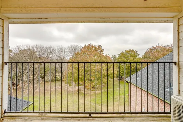 a view of a balcony