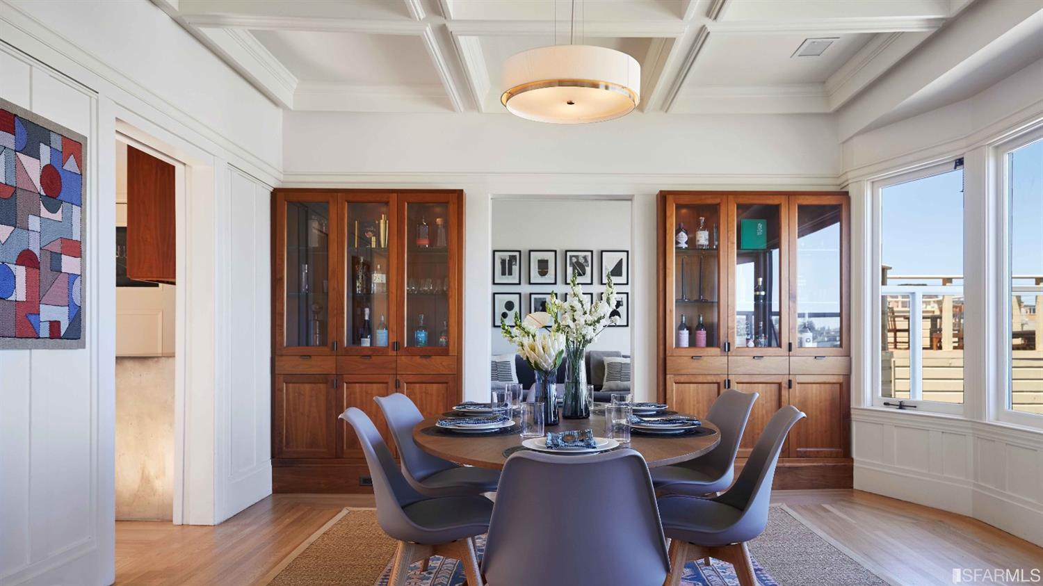 2440 Broadway San Francisco, CA 94115 - Photo 13 of 39 a view of a dining room with furniture window and wooden floor