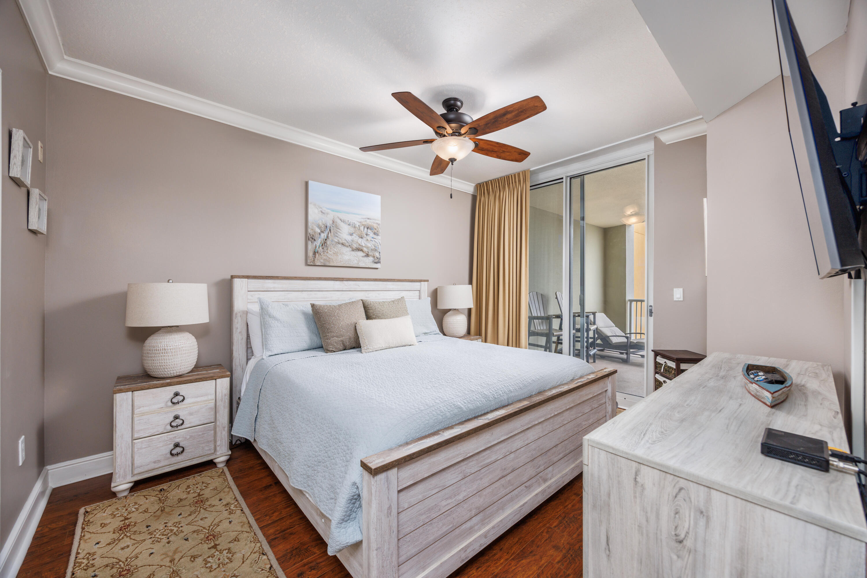 1150 Santa Rosa Boulevard, Unit 421 Fort Walton Beach, FL 32548 - Photo 12 of 46 a bedroom with a bed and a table