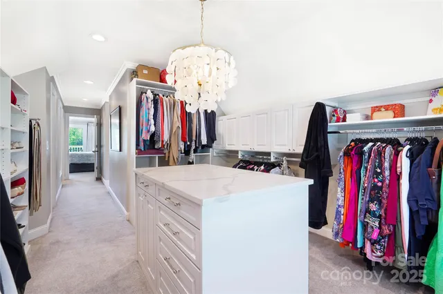 a view of a walk in closet