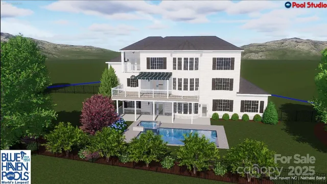 a front view of a house with a garden and yard