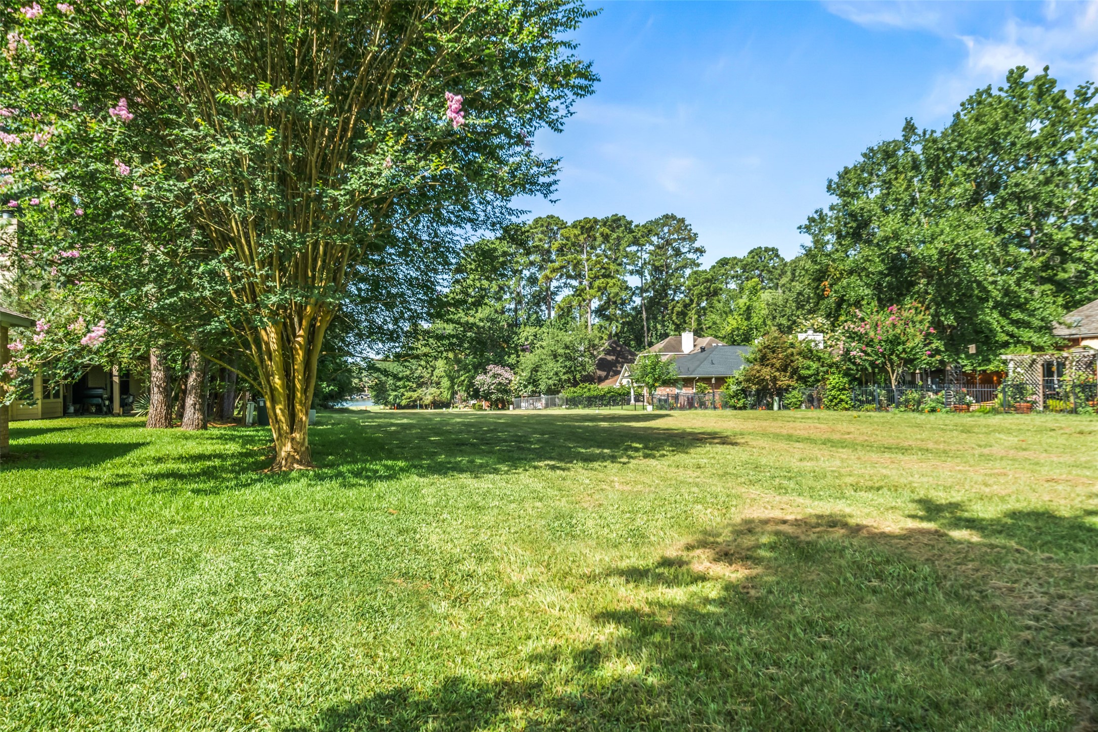 3019 Ramblewood Road Montgomery, TX 77356 - Photo 6 of 40 Enjoy peaceful mornings overlooking the serene greenbelt, where deer often wander by, and glimpse Lake Conroe a short distance away.