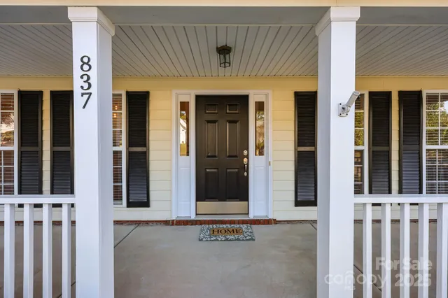 front view of a house with a window