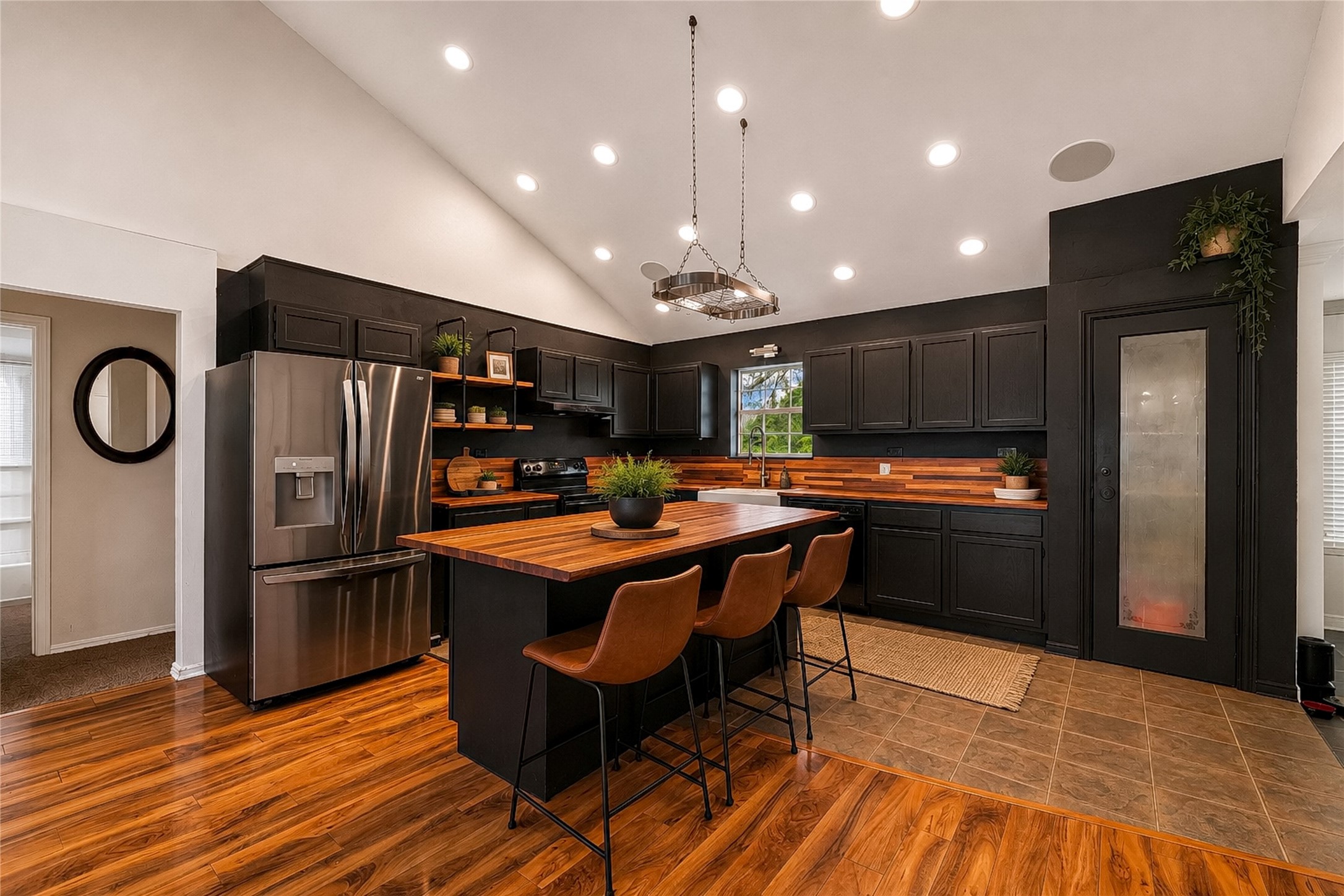 358 Easley Road Smithville, TX 78957 - Photo 2 of 36 Virtually staged - Kitchen boasting an island and recessed lighting.