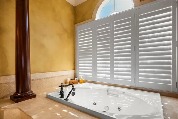 a view of a park with swings and slides