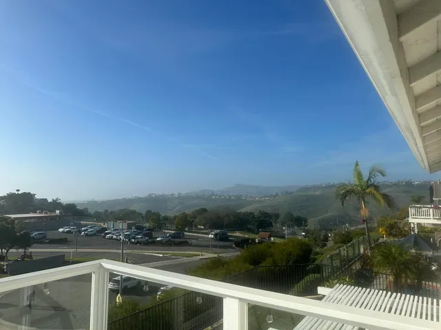 a view of city from balcony