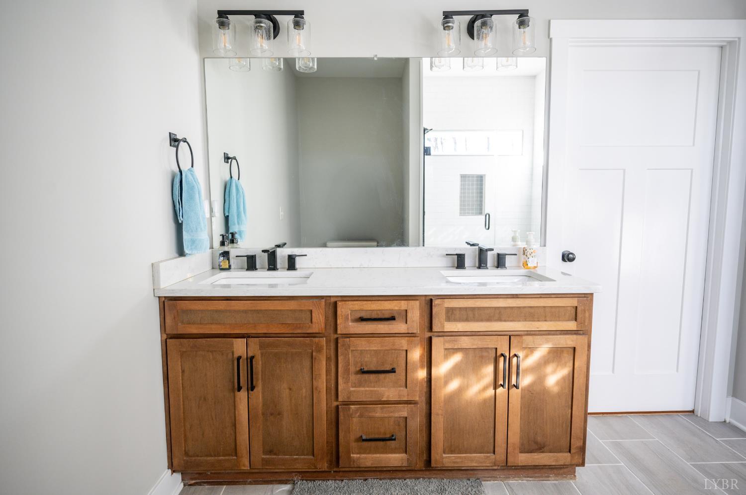 180 Timber Ridge Drive Forest, VA 24551 - Photo 23 of 58 a bathroom with a sink and a mirror