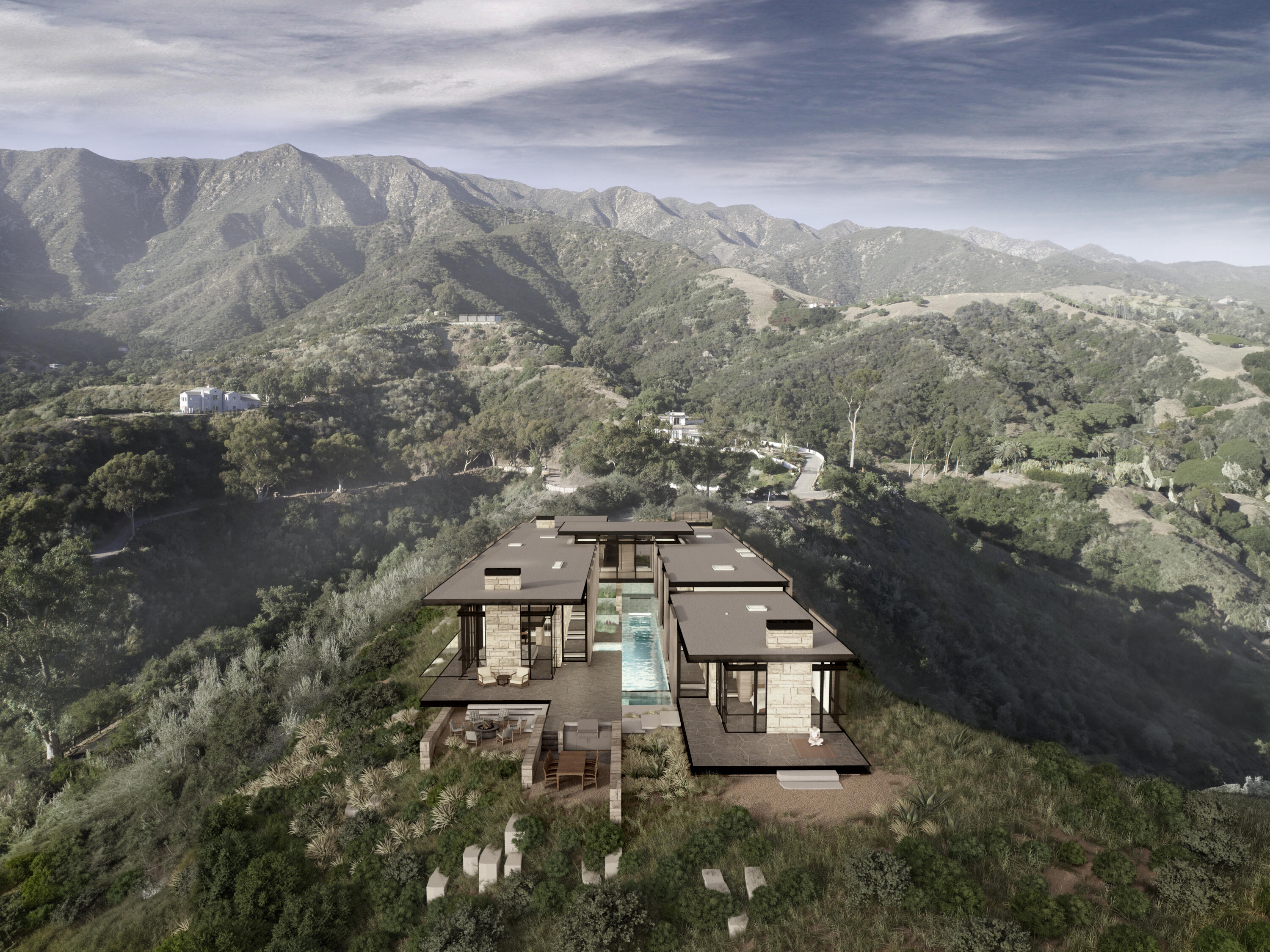 838 Toro Canyon Road Santa Barbara, CA 93108 - Photo 23 of 28 an aerial view of multiple house