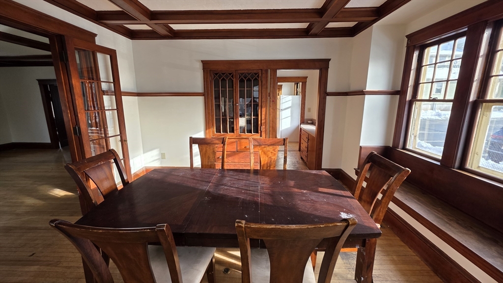 46 Wachusett Street Worcester, MA 01609 - Photo 7 of 42 a view of a dining room with furniture window and wooden floor